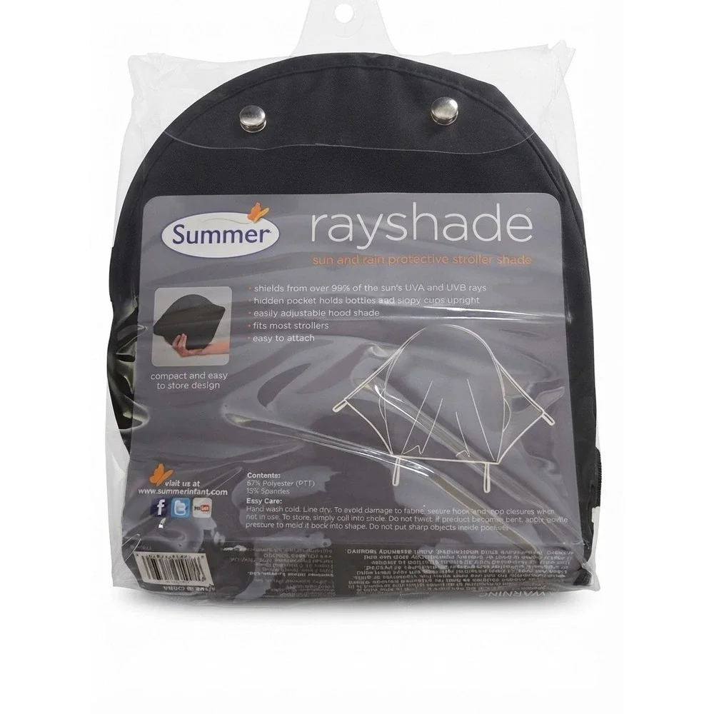 Summer Infant Rayshade  UV Protective Stroller Shade Cover, Black